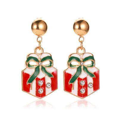 Christmas Snowflake Pumpkin Rainbow Earrings Women