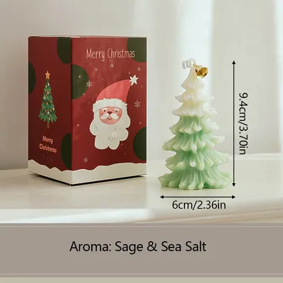 Merry Christmas Candle 3D Xmas Tree Shaped Aromatherapy Candles Ornaments Navidad New Year Party
