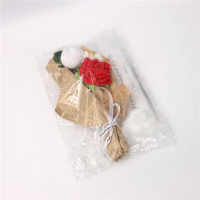 Handmade Crochet Flower Bouquet For Birthday,wedding,party Gift