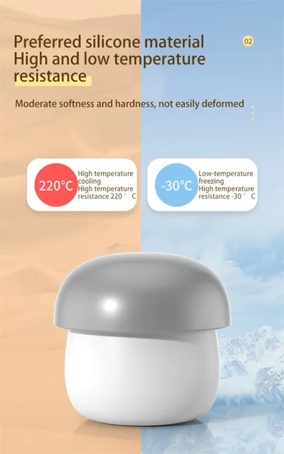 Ice Block Mold Silicone Mushroom Ice Cup Frozen Refrigerator Ice Grid Box Durable Easy Demould Bucket Homemade Crushed Ice Maker Ktichen Gadgets