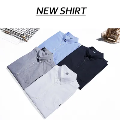 Autumn And Winter Men's Long-sleeved Casual Solid Color Shirt