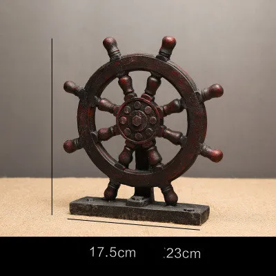 Creative Mediterranean Style Marine Anchor Rudder Retro Model Props Decoration Ornaments Crafts