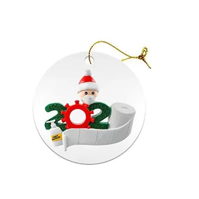 Christmas tree wooden snowman hanging piece