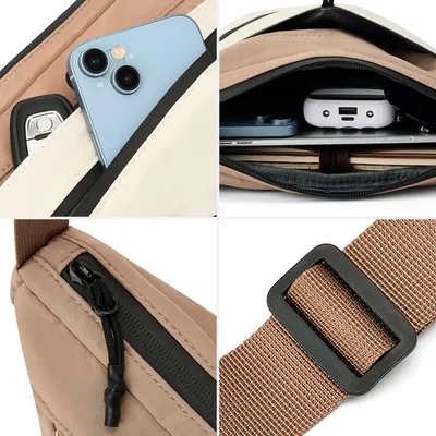 Women's Solid Color Crossbody Bag Fashionable Large Capacity Shoulder Bag For Work School Casual
