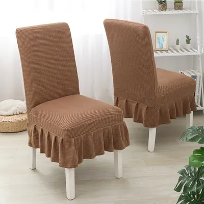 Home Nordic style chair cover one-piece stretch hotel restaurant dining chair cover stool cover simple fabric