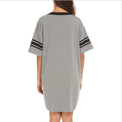 Men's Short Sleeve V-Neck Stitching Pajamas