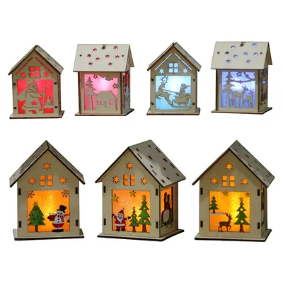Christmas Led Light Wood Decoration