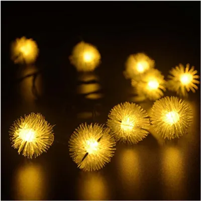 20 مصباح سلسلة يعمل بالطاقة الشمسية بتقنية LED