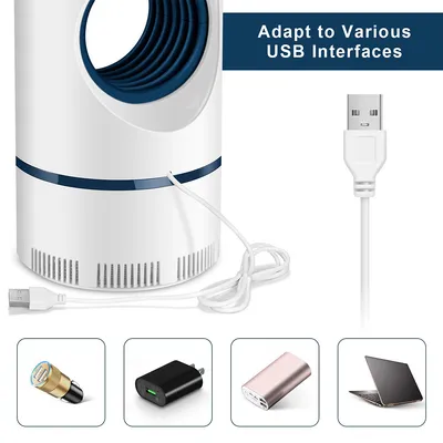 مصباح طارد للبعوض صغير العين يعمل بتقنية التحفيز الضوئي، مزود بمنفذ USB، مناسب للحوامل، يعمل بتقنية LED الصامتة، يعمل بالاستنشاق.