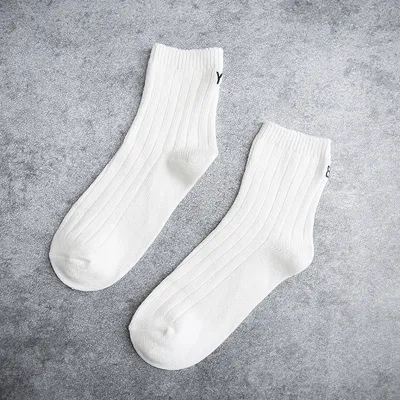 Women's socks with embroidery letters