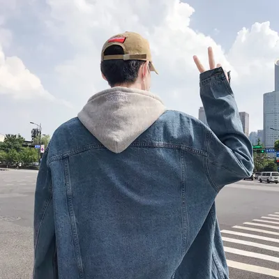 Men's Fashion Hong Kong Style Denim Jacket