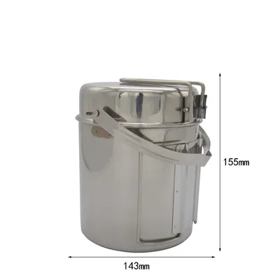 Outdoor Picnic Stainless Steel Portable Pot