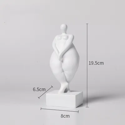 Modern Simple Fat Woman Abstract Figure Sculpture Home Living Room Hotel Window Crafts Furnishings