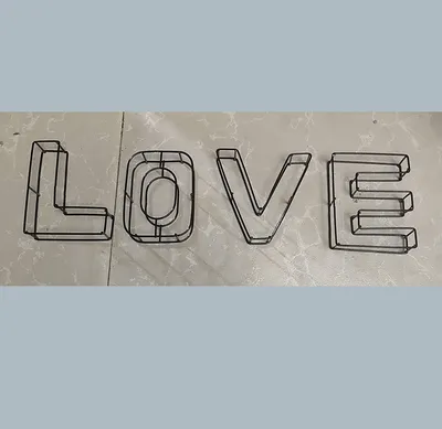Home Crafts Creative Metal Iron Art 26 English Letters Simple Desktop