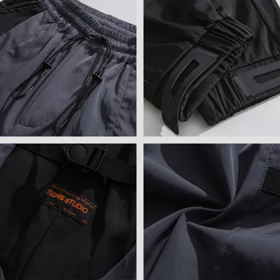 Men's Buckle-foot Personality Buckle Belt Overalls