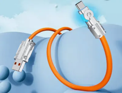 Type-C Super Fast Charging 180Rotary Data Cable