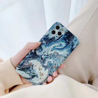 Mobile Phone Cover With Golden Marble