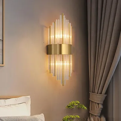 Modern Living Room Light Luxury Crystal Creative Wall Lamp