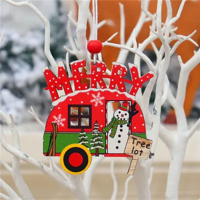 New Christmas Wooden Creative Pendant Decoration Supplies
