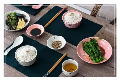 Tableware Set, Japanese Ceramic Dinnerware Set For Home, Kitchen, Person, 6 Uds.