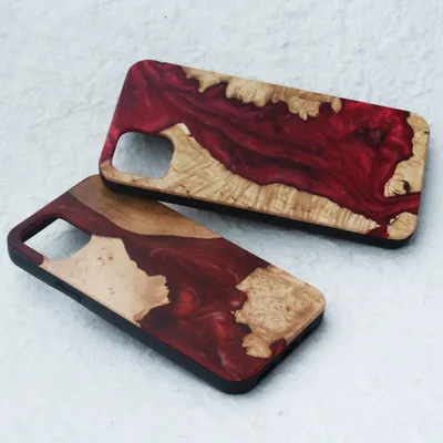 Resin Scar Wood Phone Case Cover