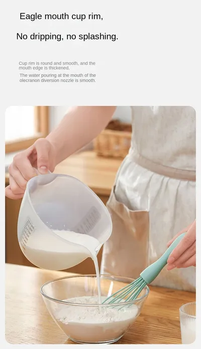Large Capacity Graduated Measuring Cup For Beating Eggs Egg Liquid Filtering Egg Foam Baking Bowl Mixing Bowl Kitchen Household