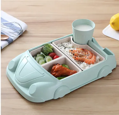 Creative bamboo fiber children tableware