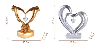 Creative Wedding Gift Heart Printing Resin Craft Ornament