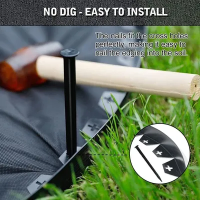 10-meter Outdoor Garden Boundary Lawn Isolation Stripedge Strip Send 30 Nails
