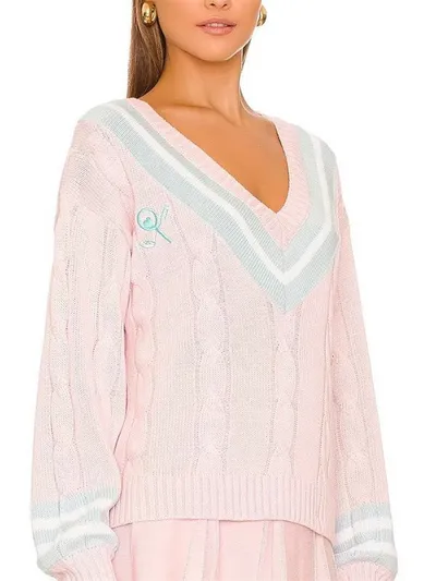 Fall Women's Clothing Pink Sweet Girlish Long Sleeve Gentle Sweater