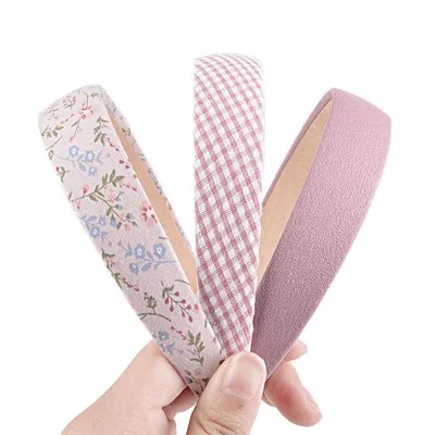 Floral Fine Hair Band Set Fabric Printing  Headband