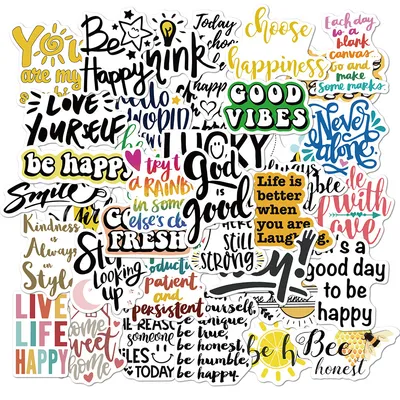 50 Inspirational English Alphabet Graffiti Stickers