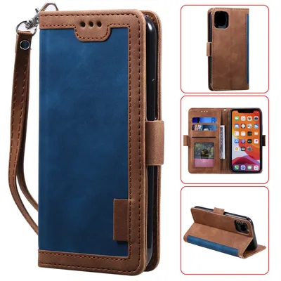 Compatible with Apple, For Iphone 12 Retro Leather Case Card SE Mobile Phone Case Phone Case