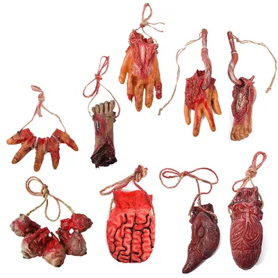 Halloween scene decoration props broken limb pendant