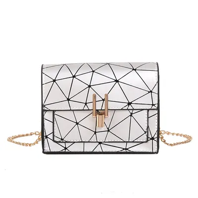 All-match lock chain small square bag