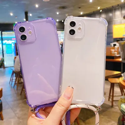 Transparent Lanyard All-inclusive Phone Case
