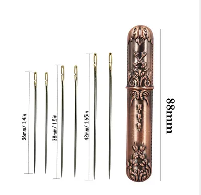 Hand-sewing sewing box needle storage tube
