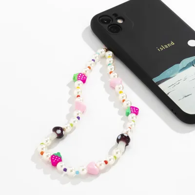 Simple Contrasting Color Stitching Bag Bracelet With Lanyard