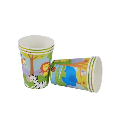 Jungle Animal Cartoon Paper Plate Disposable Tableware