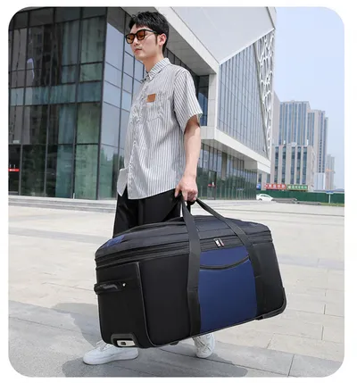 Women Travel Suitcase Trolley Bags Wheeled Bag Oxford Waterproof Rolling Luggage Travel Handbag