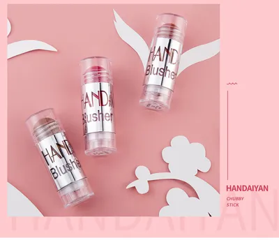 Cheek Blusher Shimmer Blush Stick Face Makeup Highlighter Bronzer Contour Cream Long-lasting Facial Make Up Cosmetics