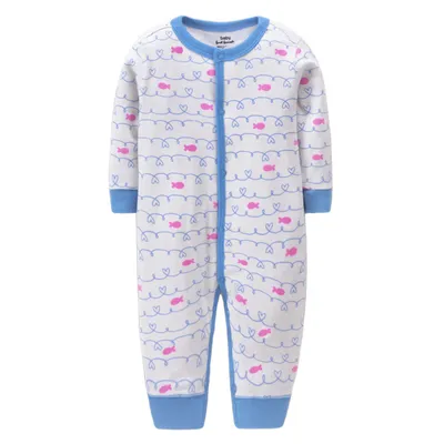 Pure cotton flat foot one-piece baby romper