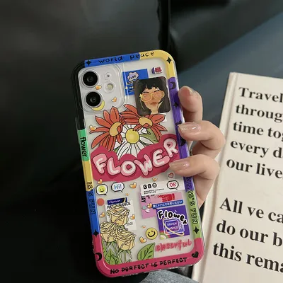 Tide Brand Retro Graffiti Silicone Phone Case