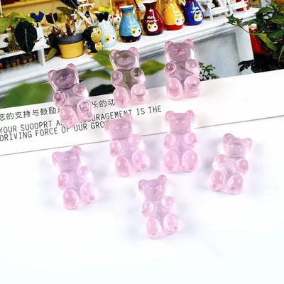 Jelly Transparent Bear Resin Accessories Creative Diy Earrings Necklace Material