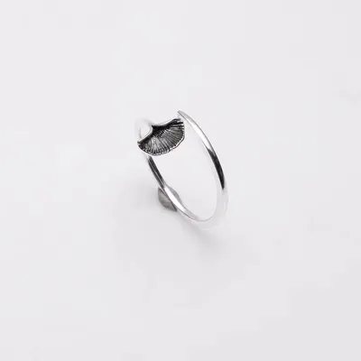 Ginkgo Leaf Vintage Ethnic Style Couple Ring