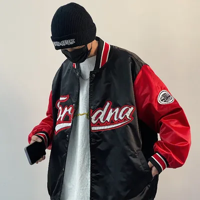 Casual Jacket Zipper Stand Collar Baseball Uniform Top