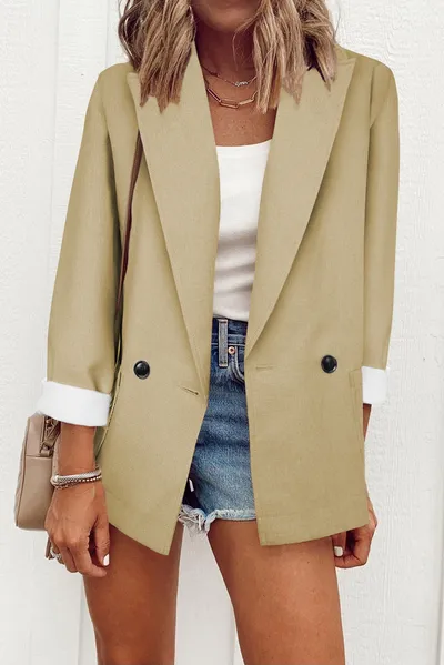 Temperament Slim Jacket Fashion Business Single Breasted Long Sleeve Casual Suit Top Clothing