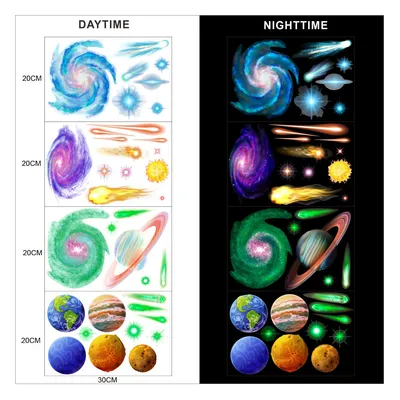 Luminous Stickers Color Milky Way Galaxy Self-adhesive Fluorescent