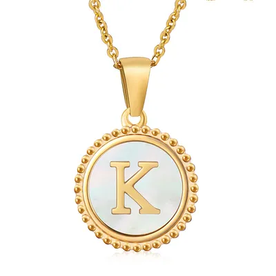 Fashion Stainless Steel Letter Necklace Female