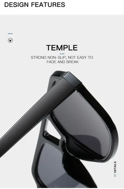 Square Double Beam Sunglasses Men And Women Retro Personality